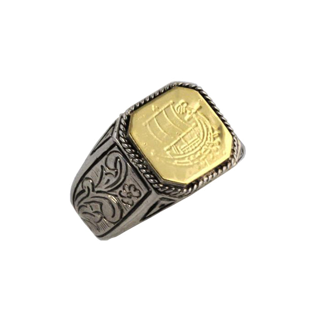Vessel of Athens Silver & Gold Ring