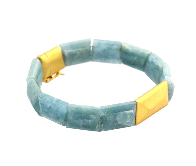 Thalassa Aurora Aquamarine & Gold Bracelet