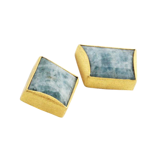 Thalassa Aurora  Aquamarine & Gold Earrings