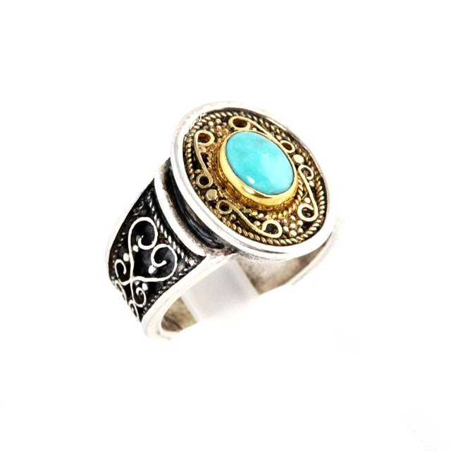 Galene's Pool Silver & Gold Ring