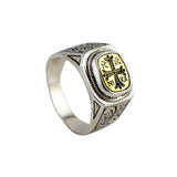 "Jesus Christ Victorious" Silver/Bronze Ring